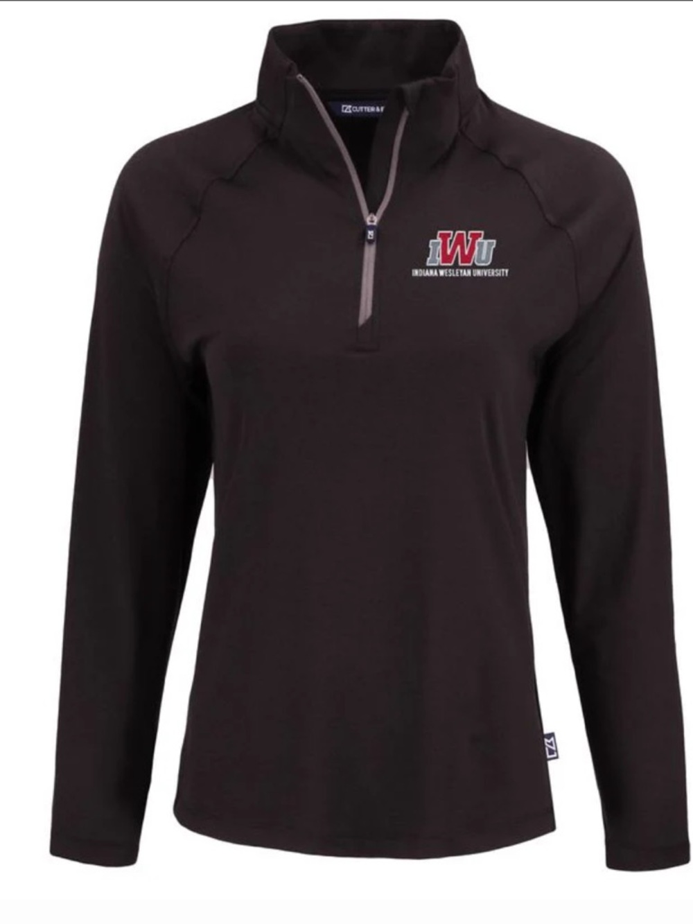 Black 1/4 Zip Pullover with IWU Logo